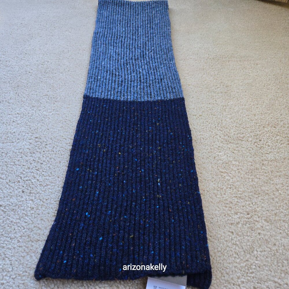 NWT Mackie Wool Scarf Ribbed Flecked Speckled Donegal Scotland - Picture 6 of 15